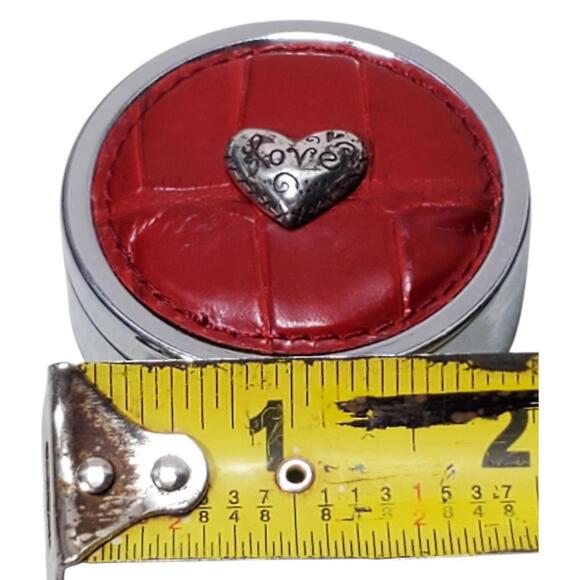 BRIGHTON PILL BOX Love Beat COLLECTION Red W/ Silver Heart - Picture 10 of 10